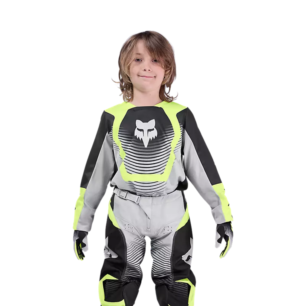 Camiseta Fox Kids 180 Collect color amarillo para motocross infantil, ligera y transpirable, oficial Fox Racing