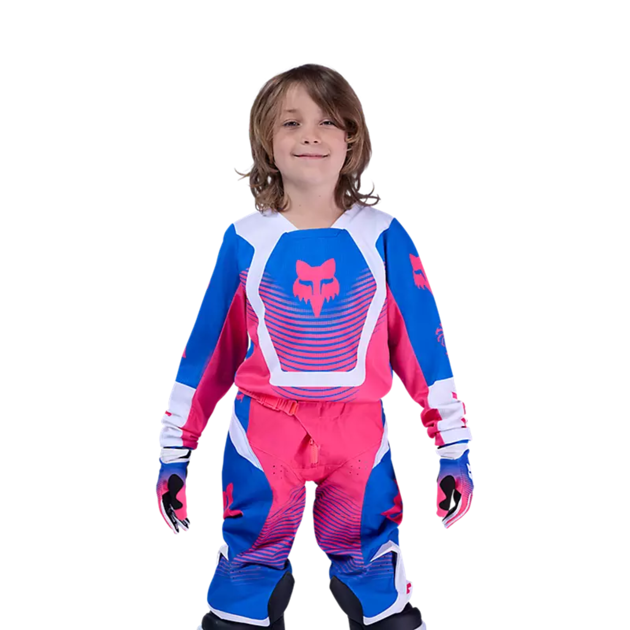 Camiseta Fox Youth 180 Collect color rosa para motocross infantil, ligera y transpirable, oficial Fox Racing