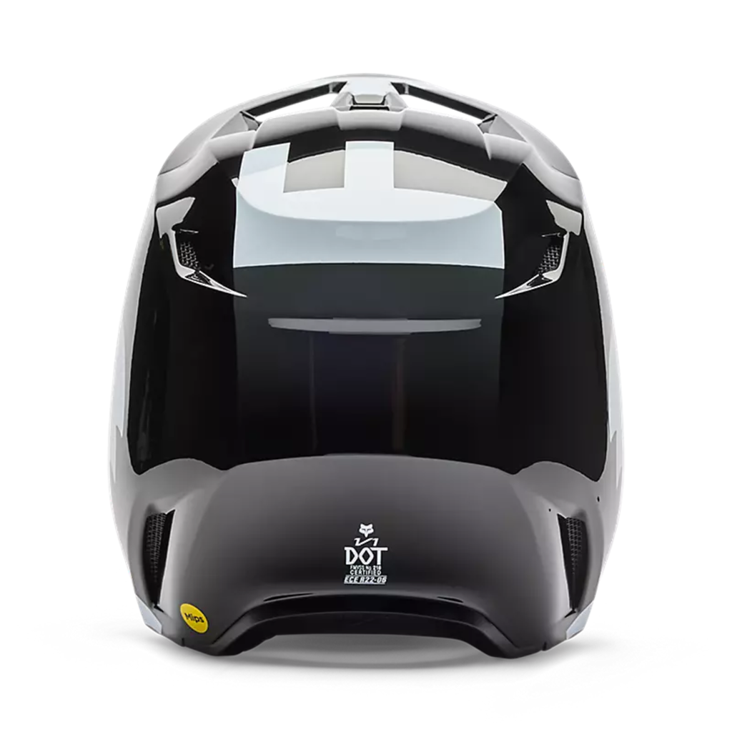 Parte trasera casco Fox V1 Shield negro adulto enduro