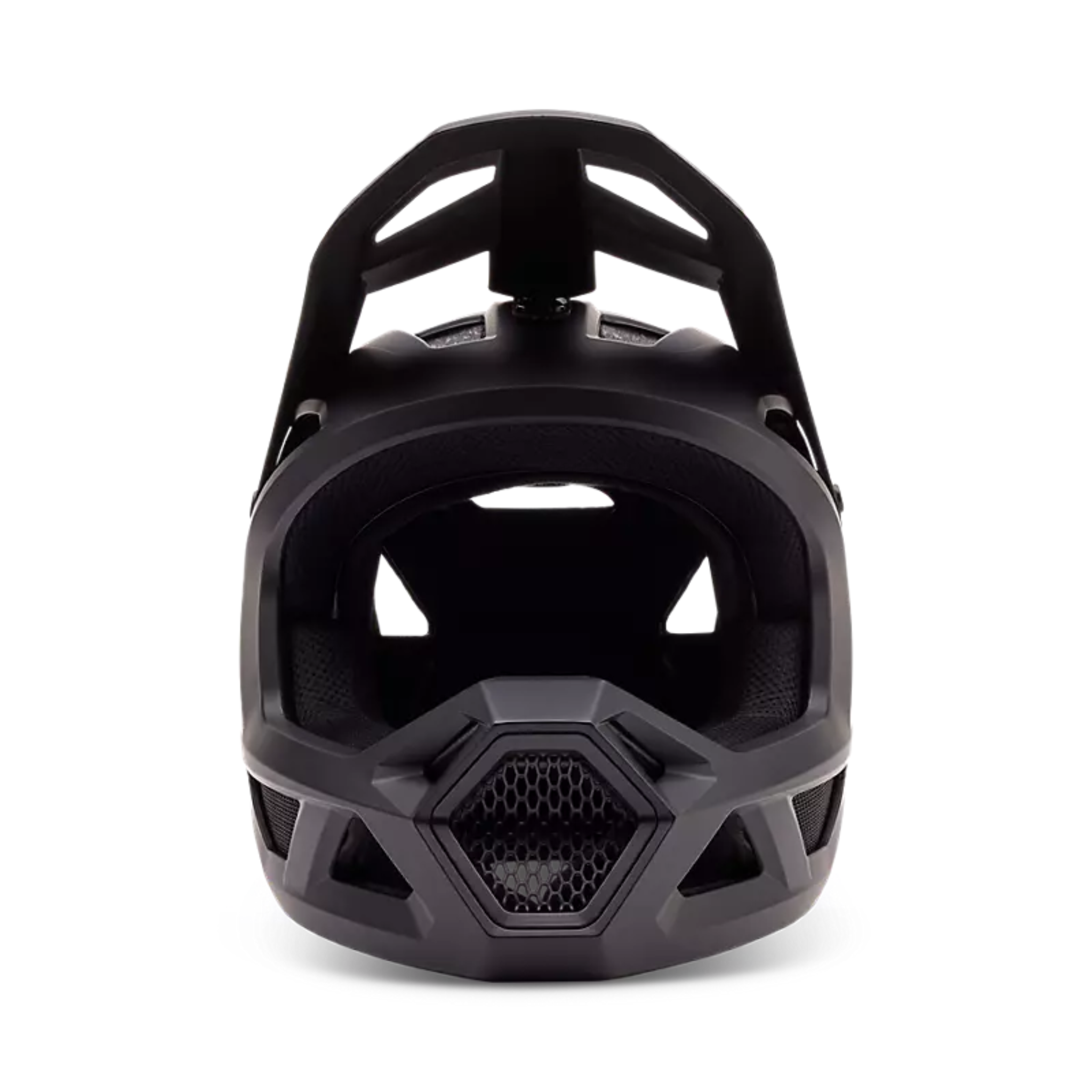 Vista frontal casco Fox Youth Rampage negro infantil