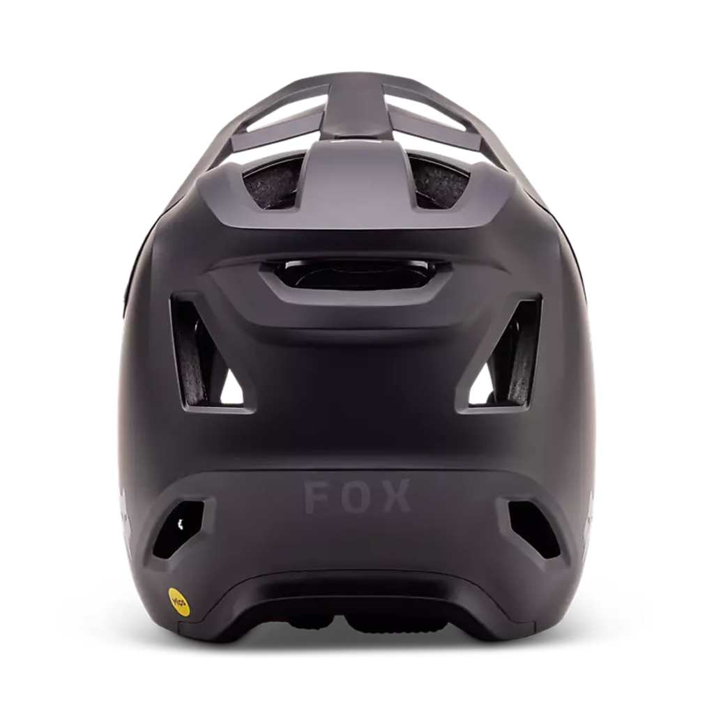 Parte trasera casco Fox Youth Rampage negro downhill
