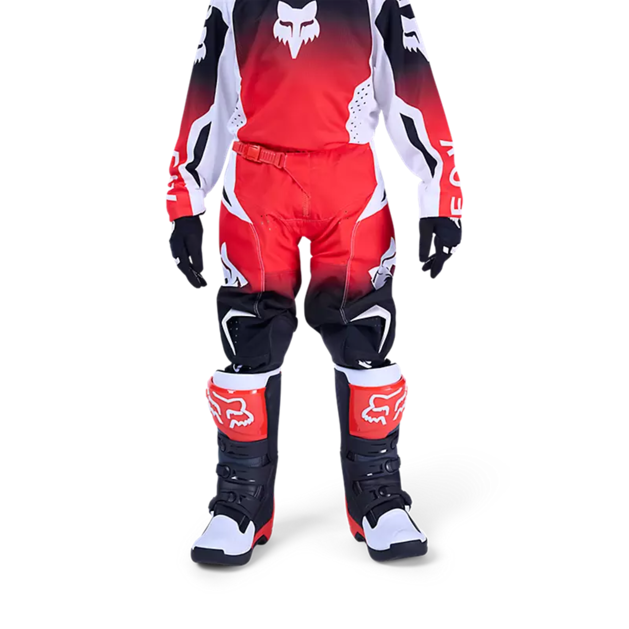 Pantalones Fox Kids 180 Shield color rojo para motocross infantil, resistentes y oficiales Fox Racing