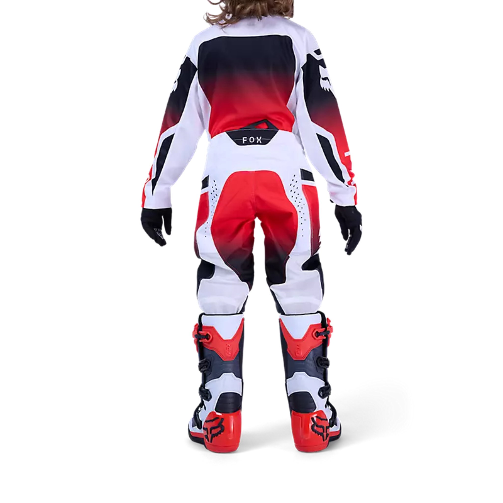 Pantalones Fox Kids 180 Shield color rojo para motocross infantil, resistentes y oficiales Fox Racing